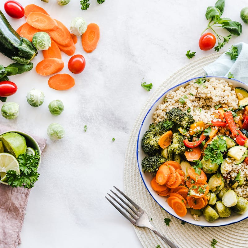 Healthy breakfast bowl in warm morning light